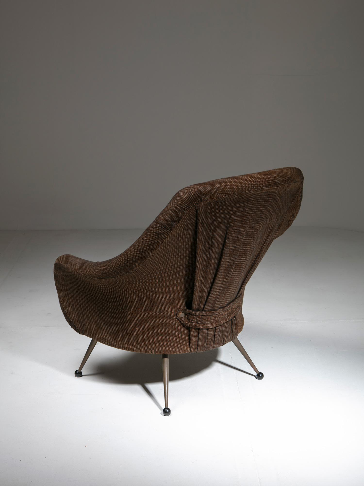 Martingala lounge chair by Marco Zanuso for Arflex.
Rare version with detachable backrest.
