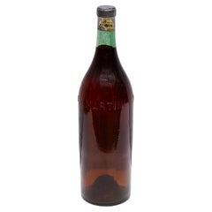 Grande bouteille en verre antique de Martini pour la publicité française, vers 1940
