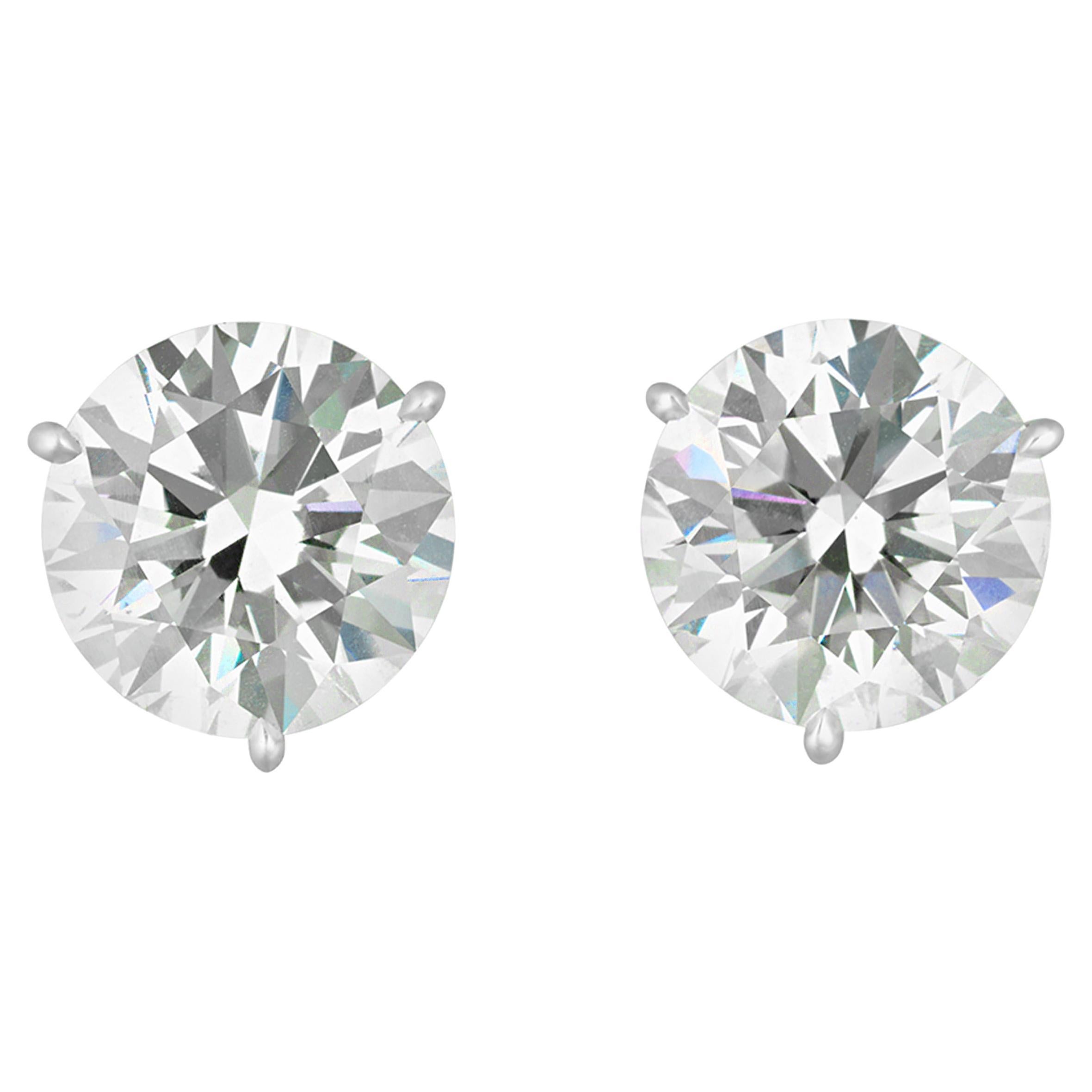 Martini Diamond Earring Studs, 10.01 Carats For Sale