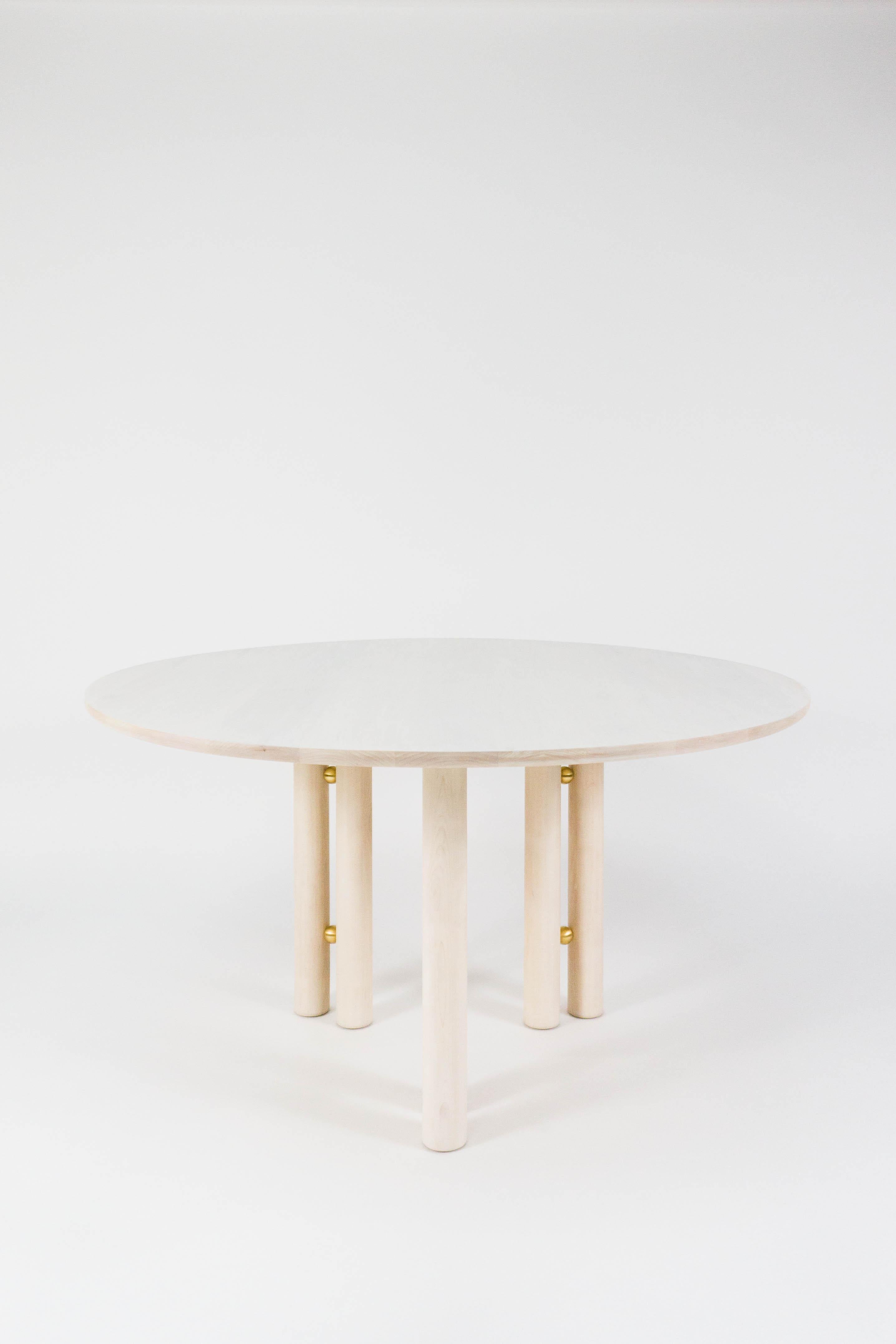 American Martini Dining Table in Bleached Maple by Steven Bukowski For Sale