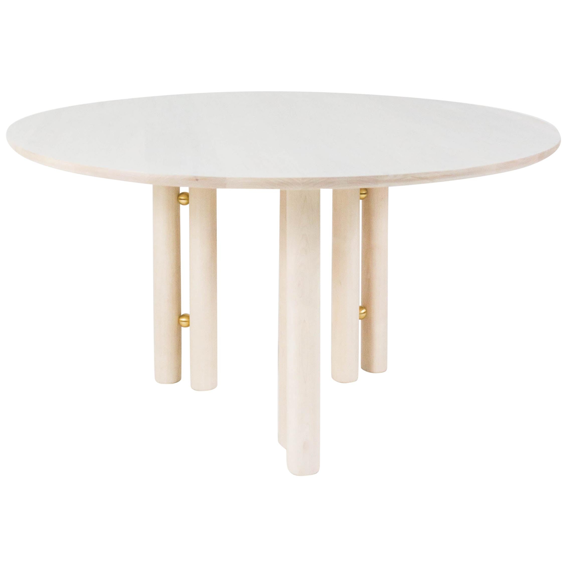 Martini Dining Table in Bleached Maple by Steven Bukowski For Sale