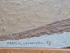 Grand paysage français moderne du milieu du siècle dernier, Paysage de Beauce