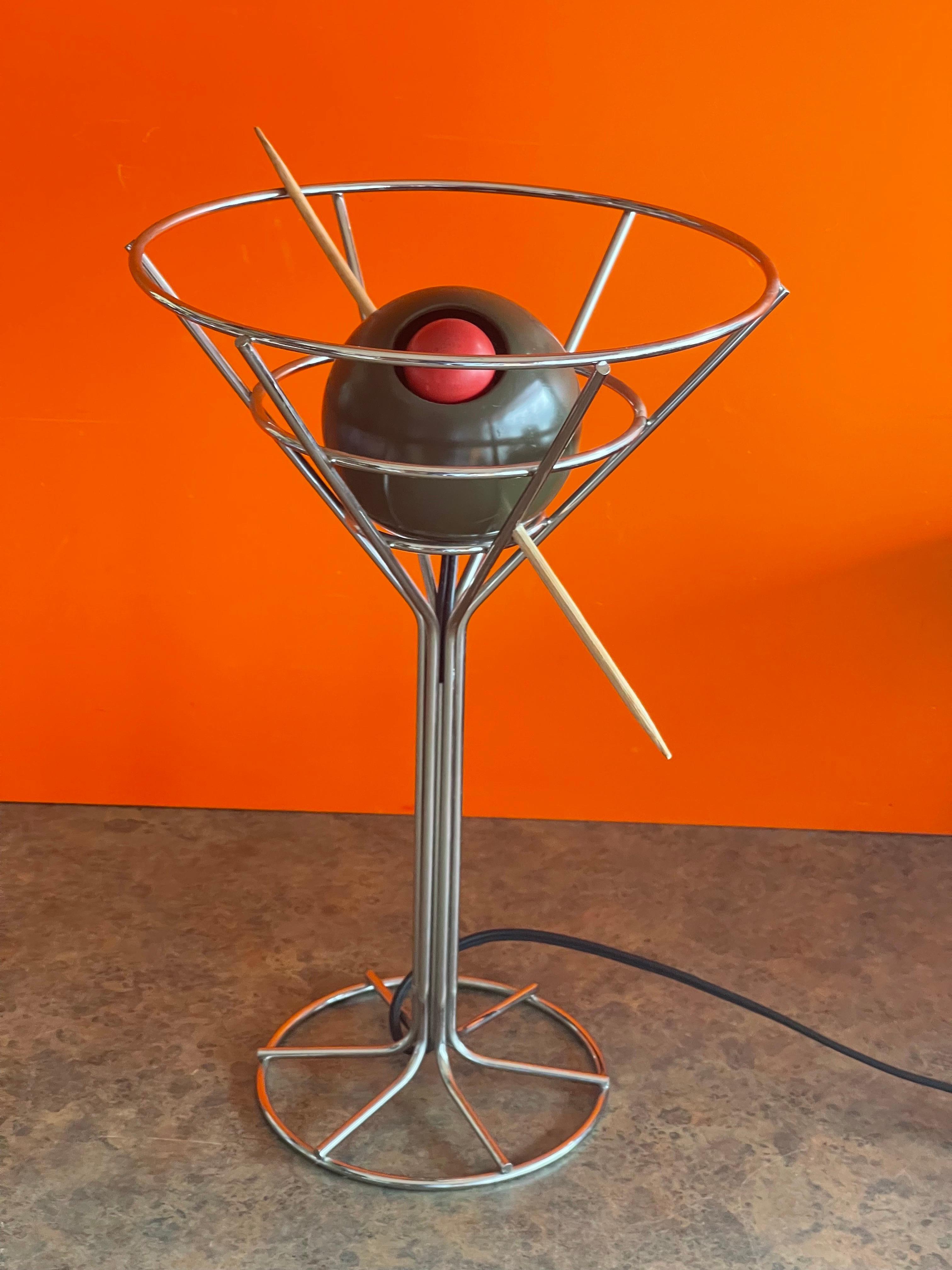 Martini & Olive Chrome Bar Lamp by David Krys 2