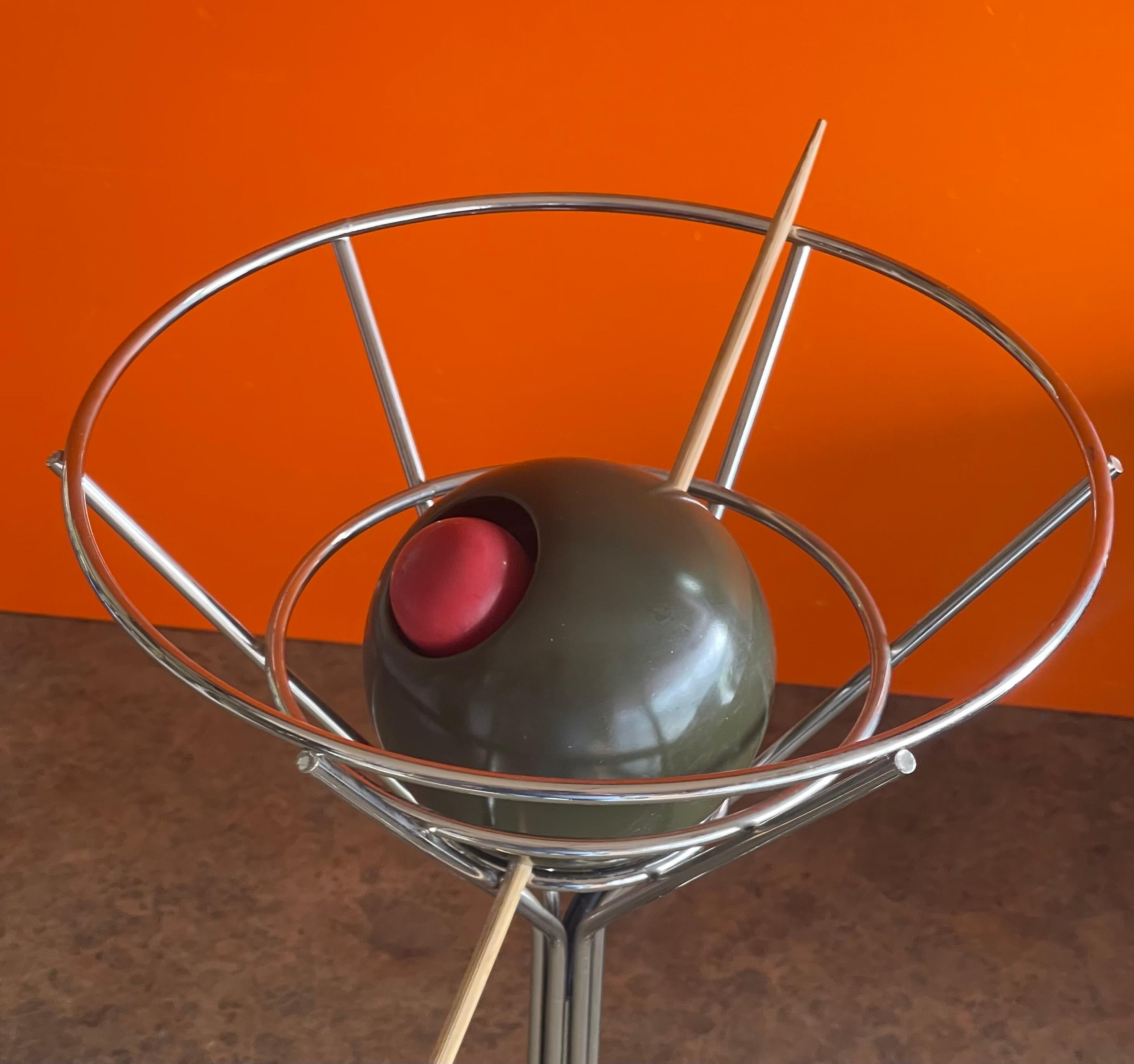20th Century Martini & Olive Chrome Bar Lamp by David Krys