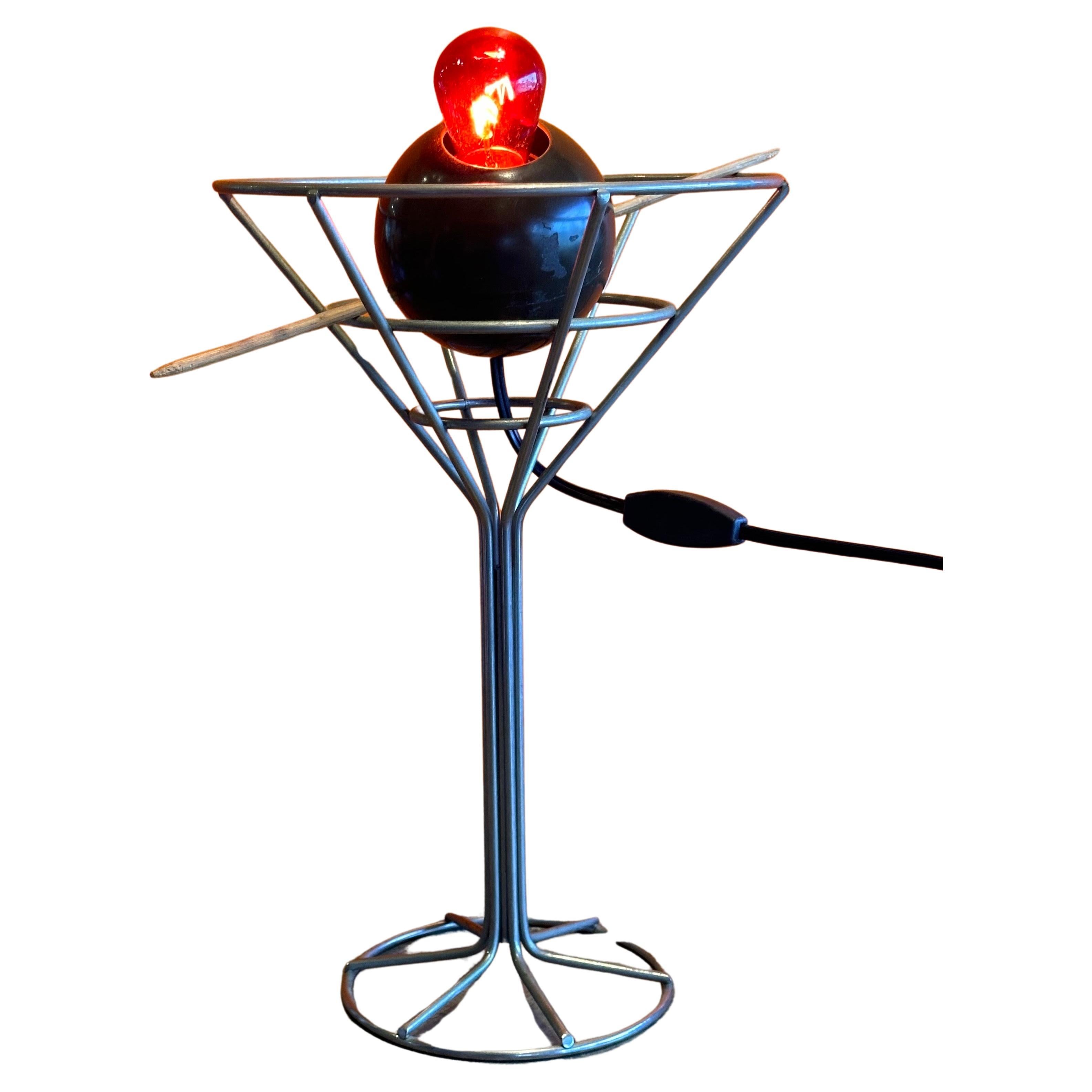 Martini & Olive Chrome Bar Lamp by David Krys For Sale