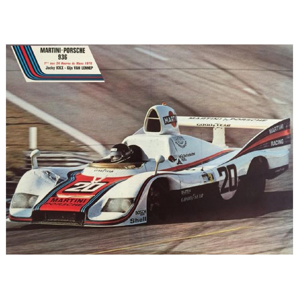 Martini Porsche 1976 Original Vintage Poster