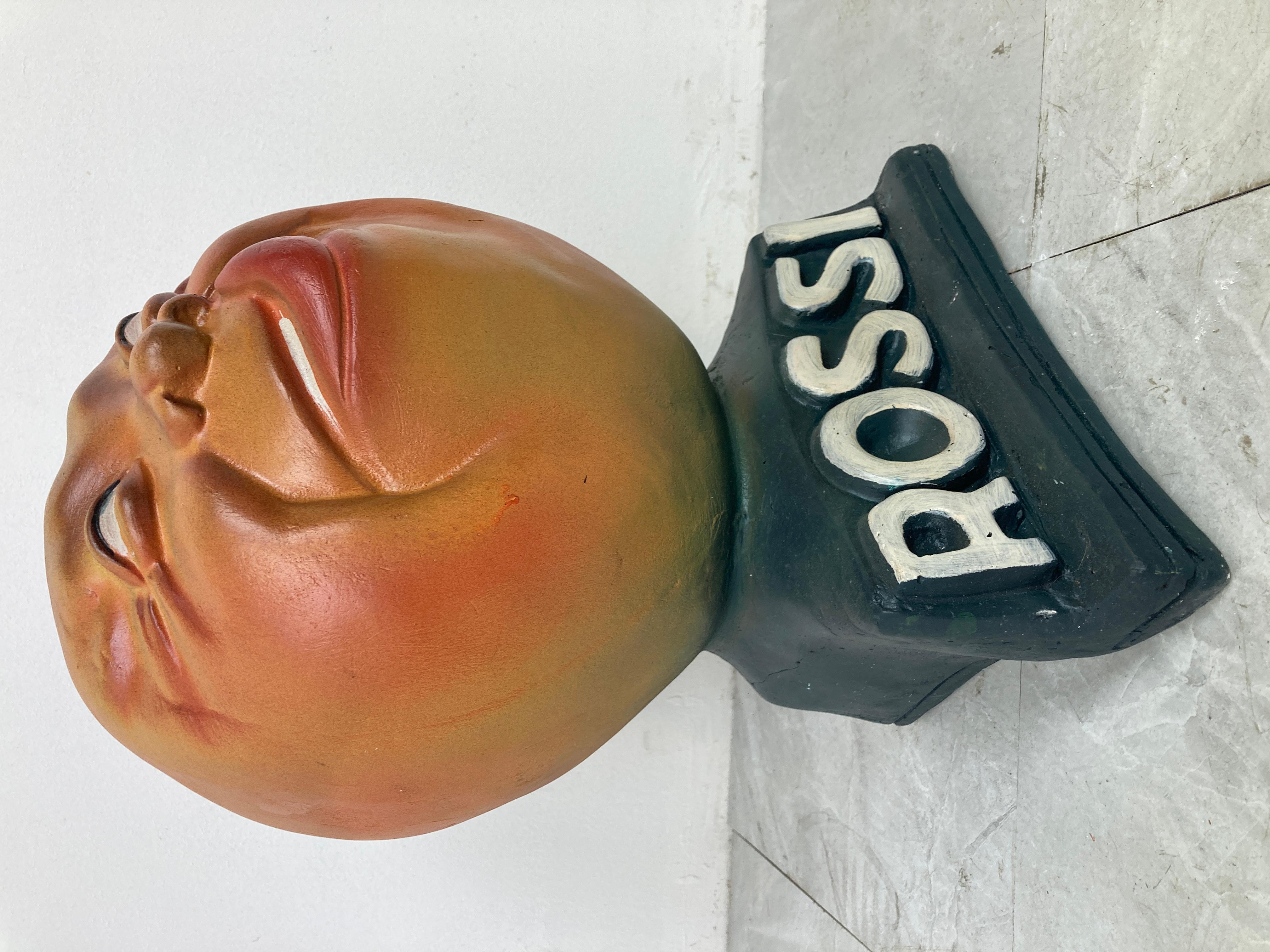 Mid-Century Modern Martini Rossi advertising sculpture or bust, 1960s For Sale