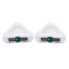 Martini & Rossi French Ashtrays, a Pair
