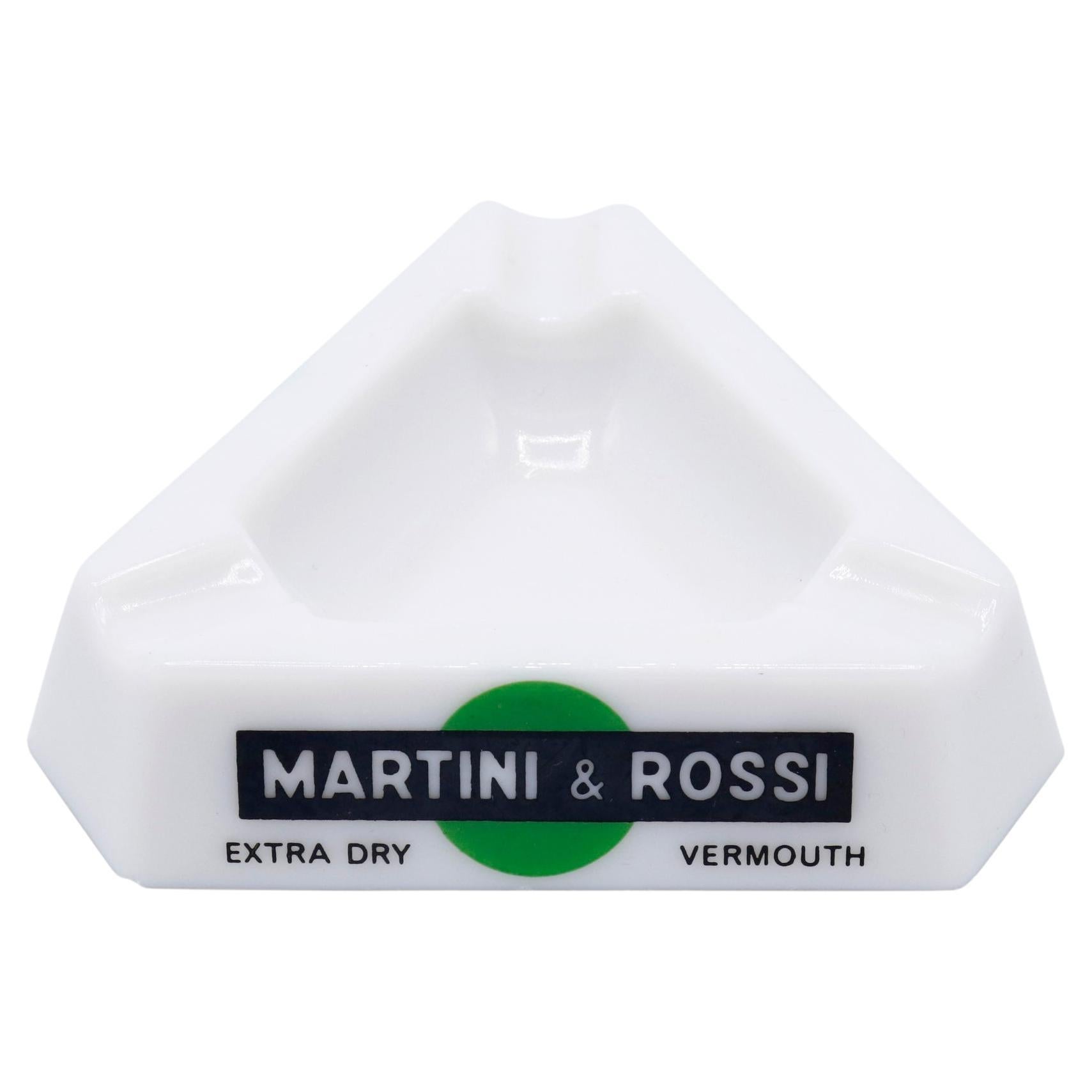Martini & Rossi French Opalex Ashtray For Sale