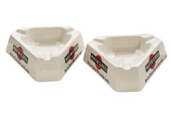 Martini & Rossi Italian Ceramic Ashtrays - a Pair