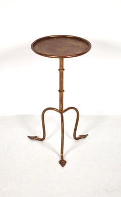 "Martini" Side Table, Hand Forged Iron, Spain 1950s.