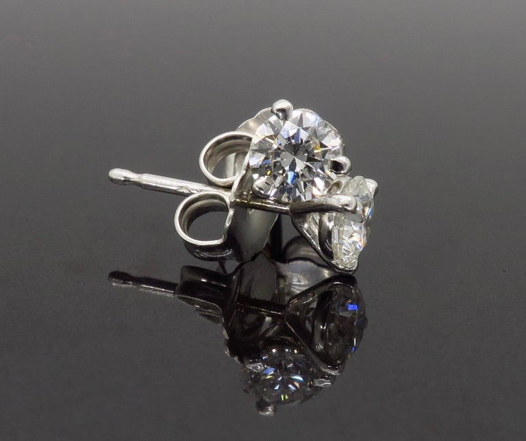 Martini Style Diamond Stud Earrings at 1stDibs pink diamond martini