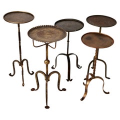 Martini Tables, Set of 5, Wrought Iron, Spain, 1950s