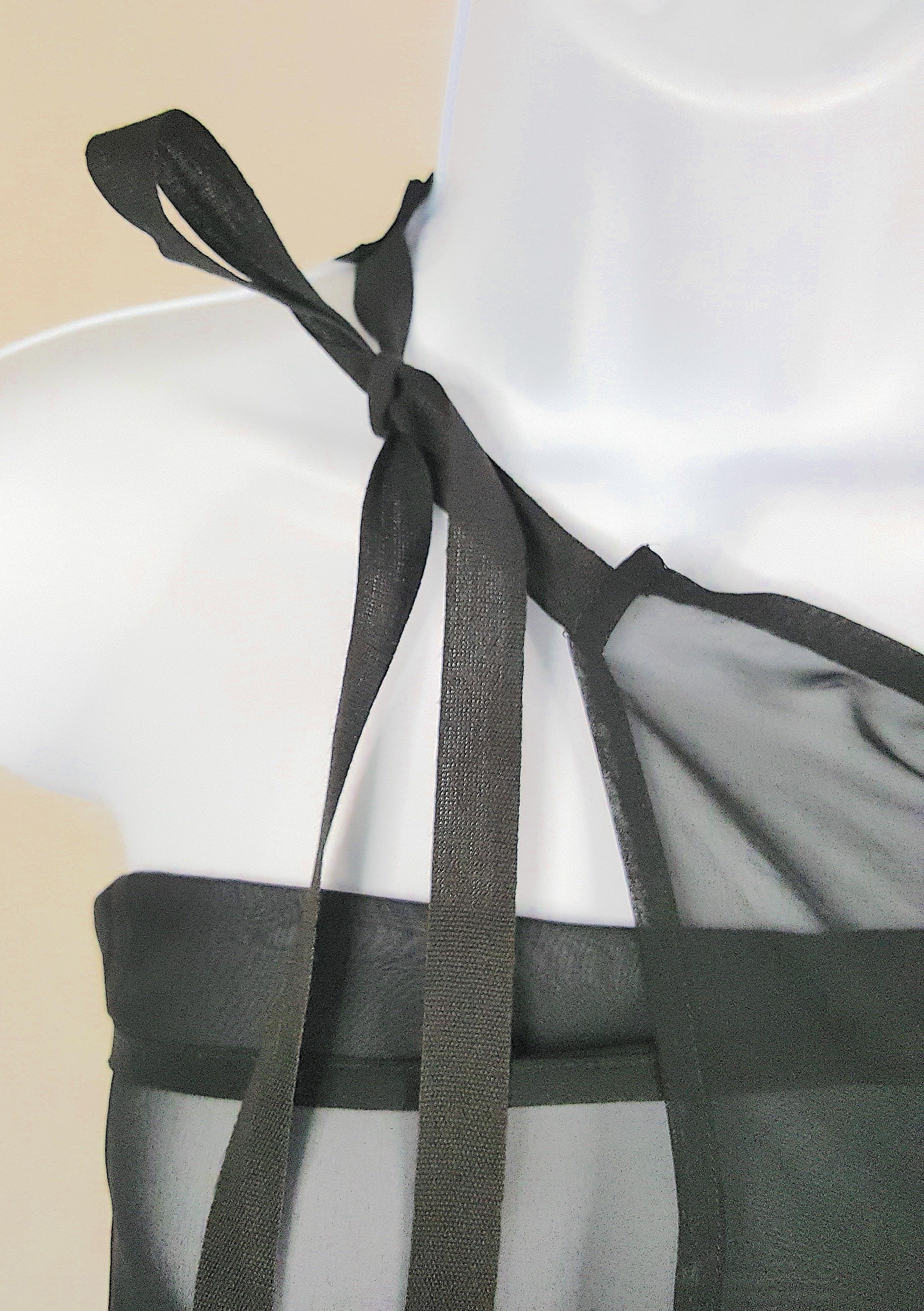 MartinMargiela 1990 1ªRetrospectivaColección1994 Delantal Convertible Negro Transparente en venta 9