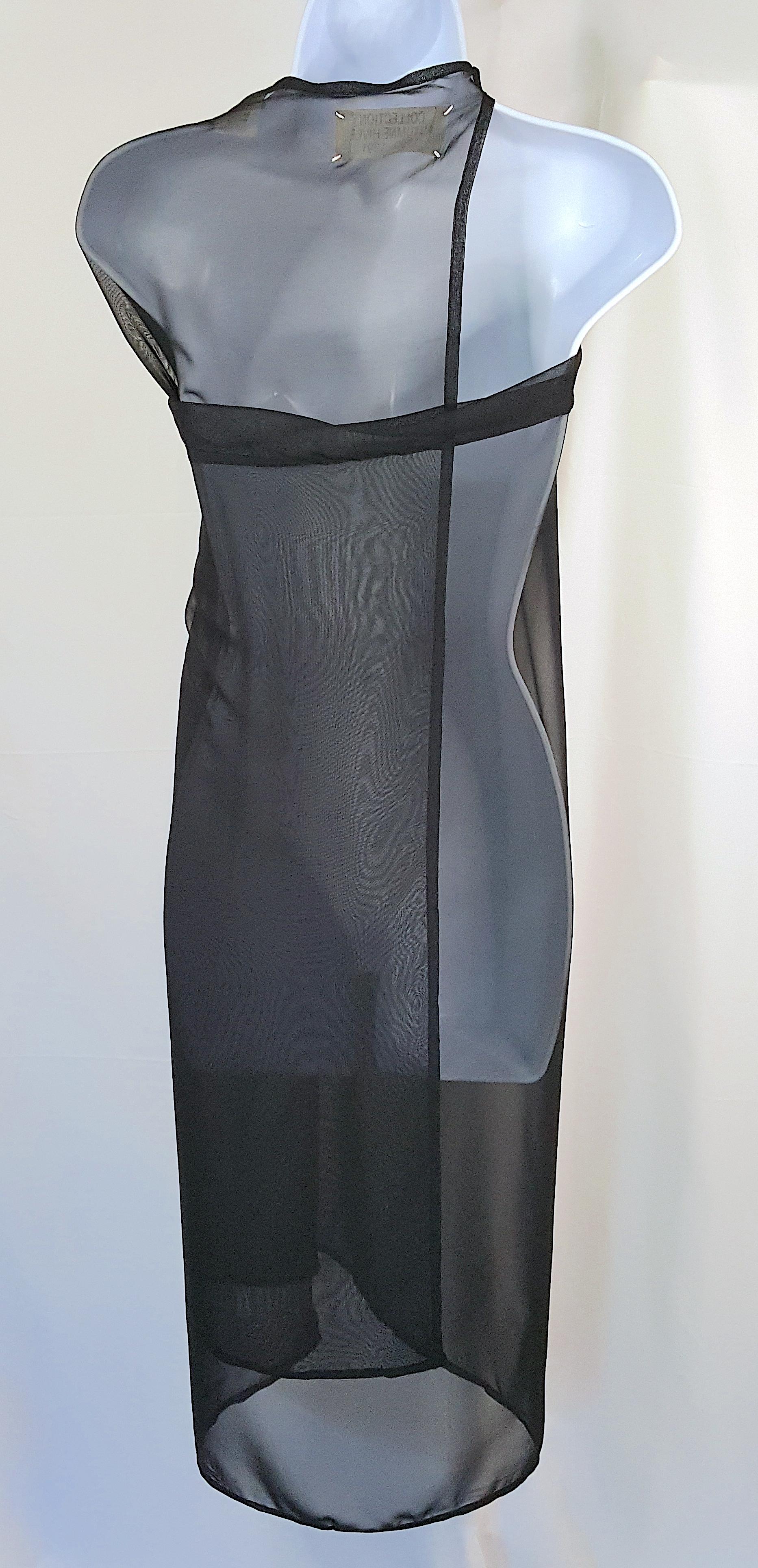 MartinMargiela 1990 1stRetrospectiveCollection1994 Sheer Black Convertible Apron For Sale 10