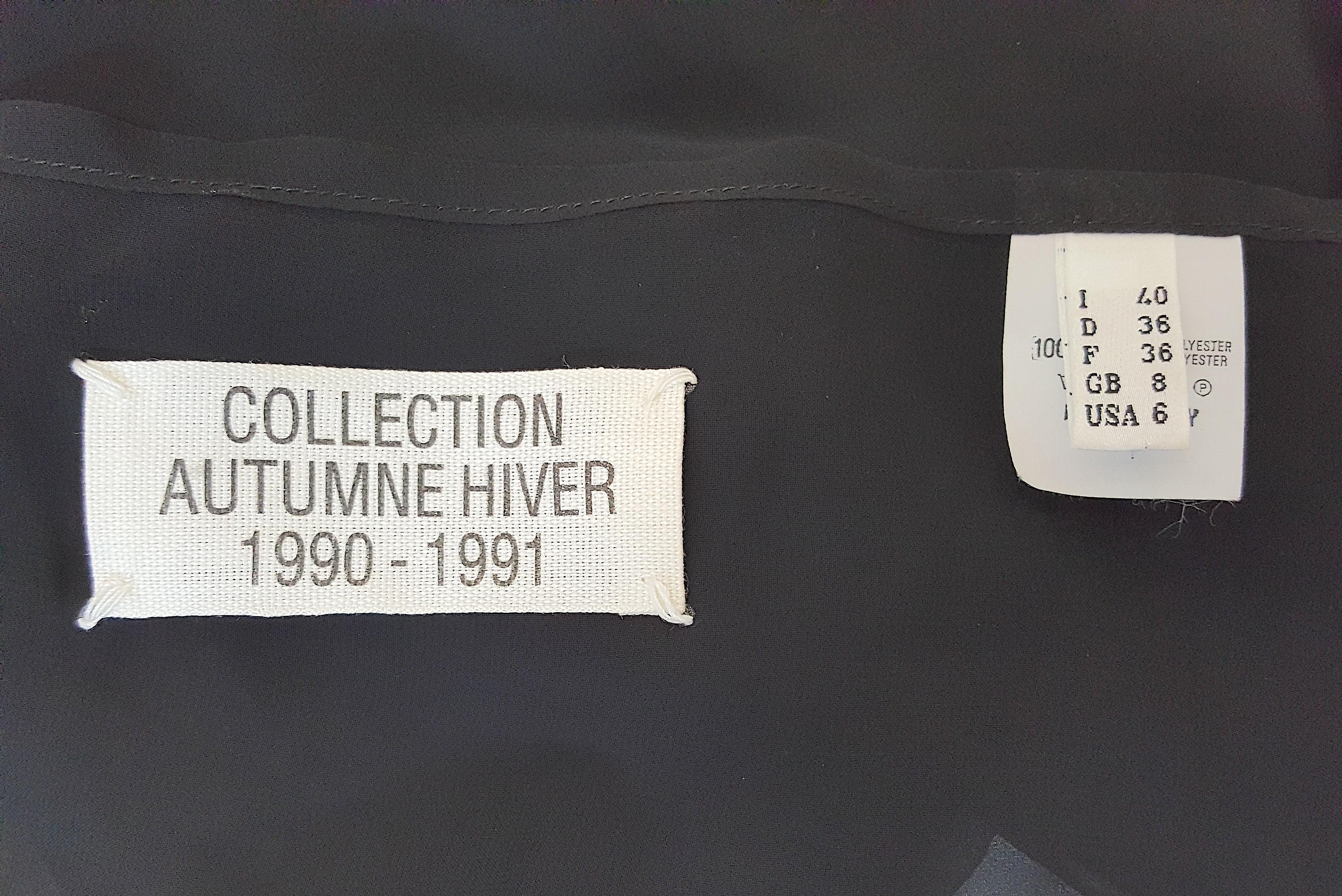 MartinMargiela 1990 1stRetrospectiveCollection1994 Sheer Black Convertible Apron For Sale 12