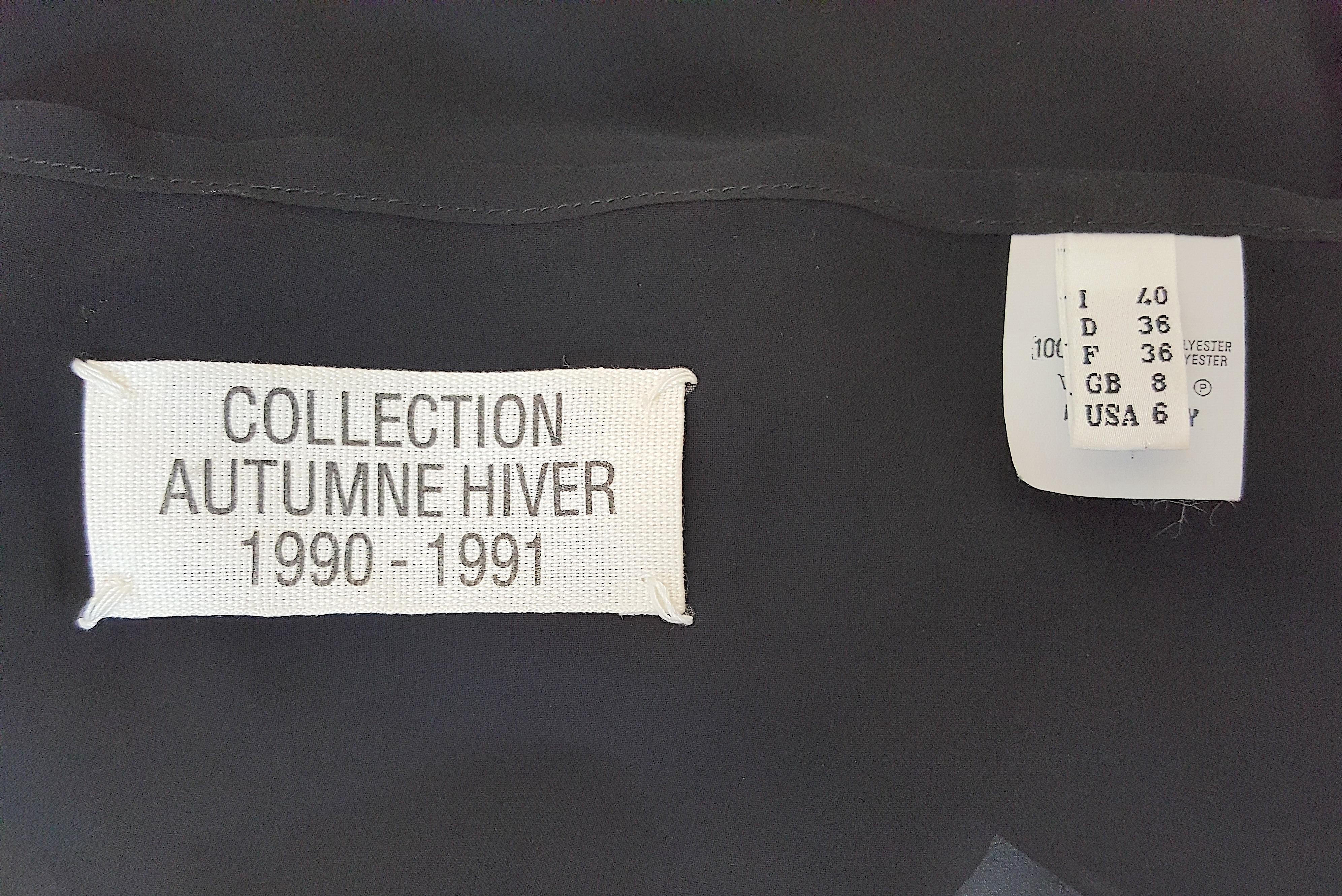 MartinMargiela 1990 1ªRetrospectivaColección1994 Delantal Convertible Negro Transparente en venta 12