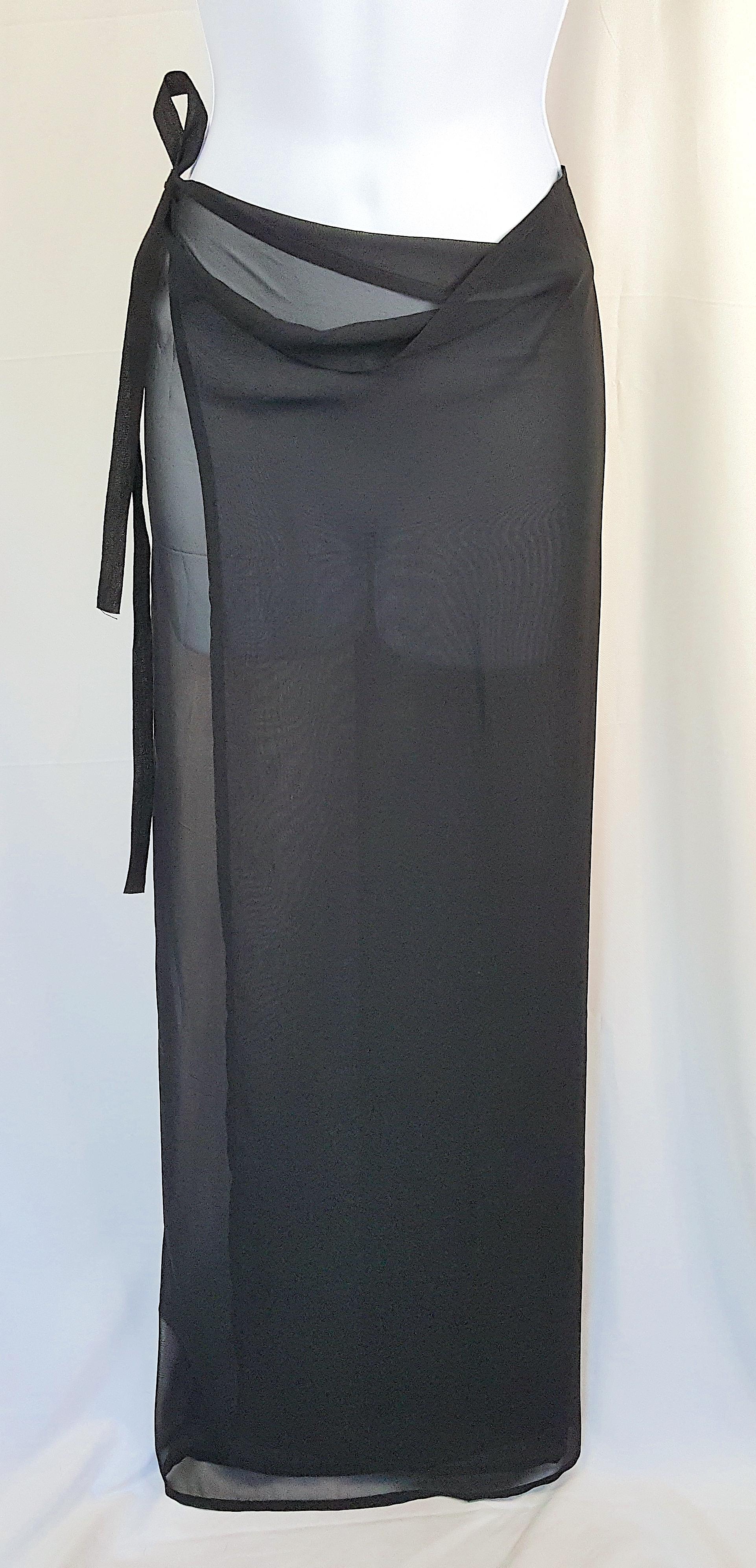 MartinMargiela 1990 1stRetrospectiveCollection1994 Sheer Black Convertible Apron For Sale 5