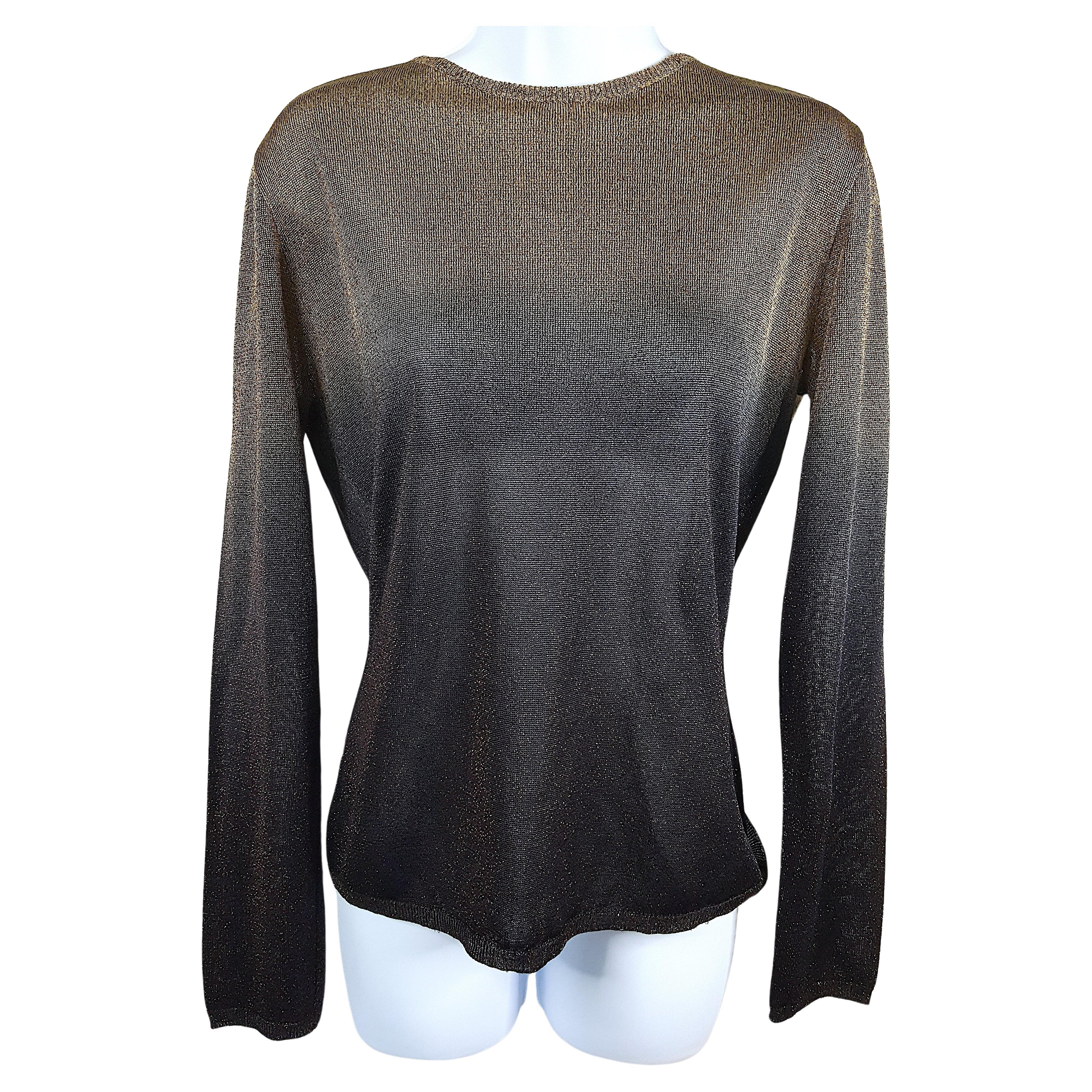 MartinMargiela 1990s MissDeannaKnit GoldLurexThreaded FauxDipDyed Ombre Pullover For Sale