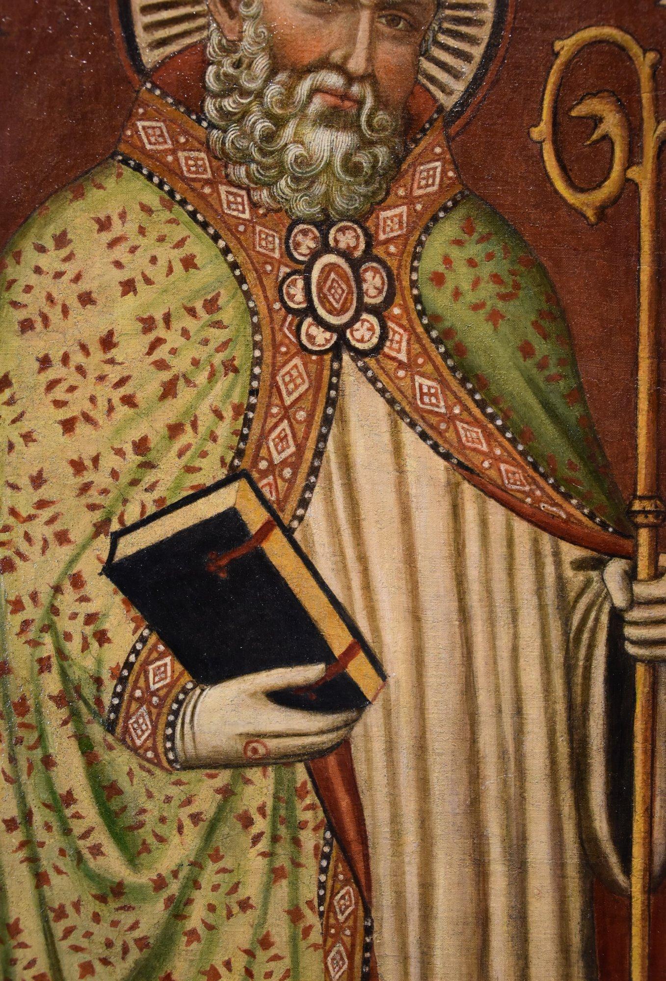 Saint Albert Romuald Paint 15th Century Tempera on table Tuscan school Siena Art For Sale 9