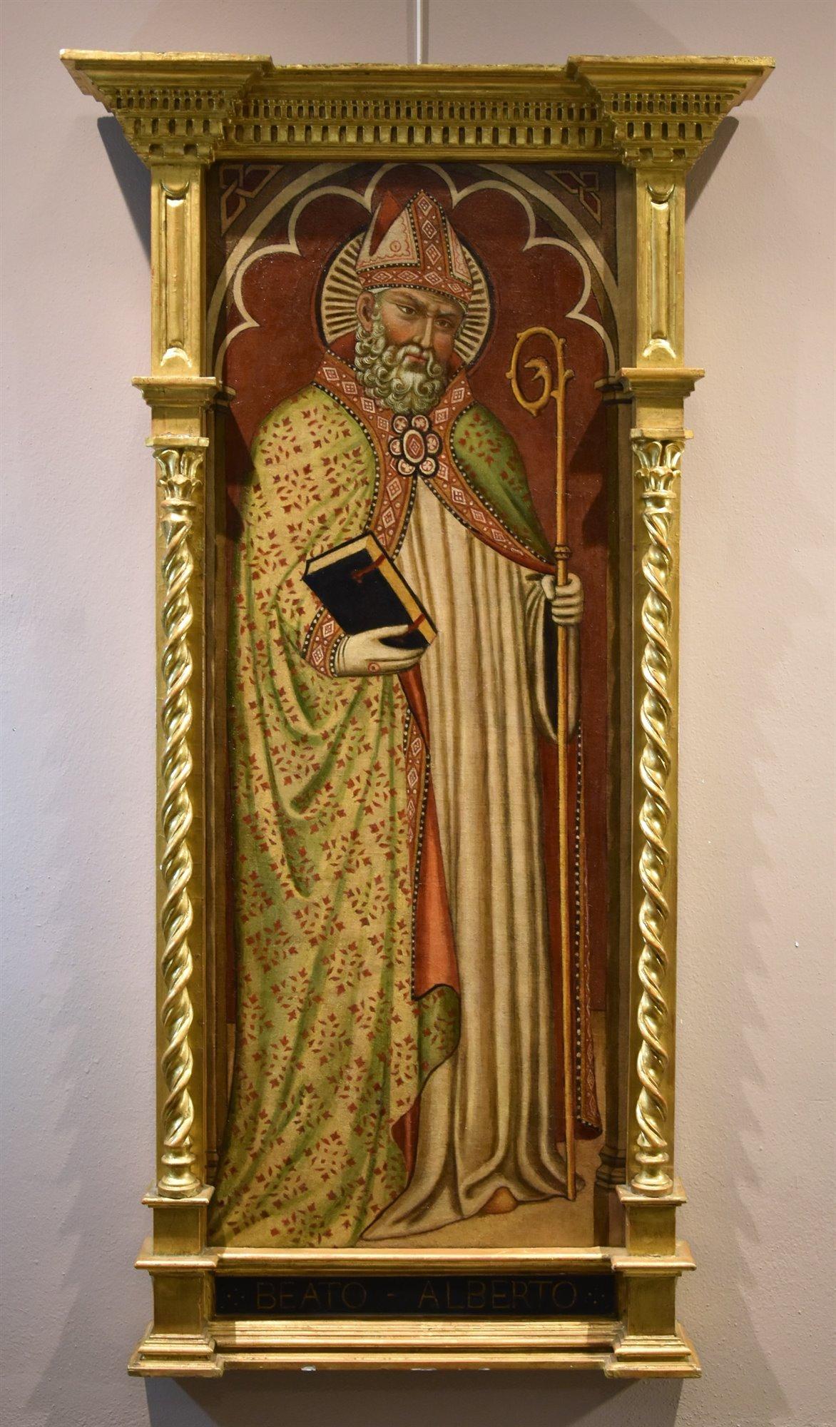 Martino di Bartolomeo di Biago (Siena 1389 - 1434/35)  

Pair of paintings S

AINT ROMUALD SAINT ALBERT OF MONTALCETO  

Tempera on linen, on panel 132.3 x 51.8 cm 132.3 x 51.5 cm Framed 155 x 82 cm  

Provenance: Hampel Munich (10.12.2015, lot 217,