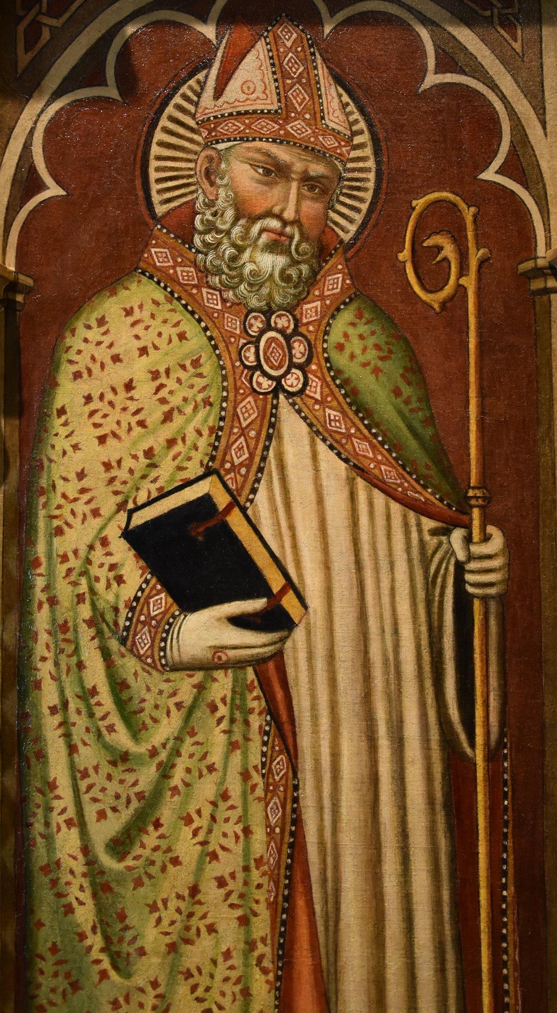 Saint Albert Romuald Paint 15th Century Tempera on table Tuscan school Siena Art For Sale 3