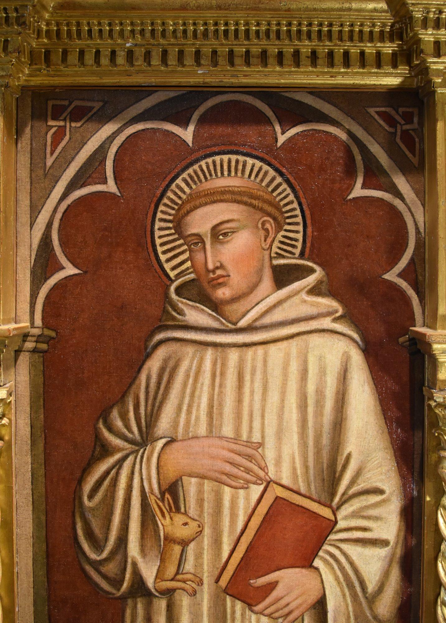 Saint Albert Romuald Paint 15th Century Tempera on table Tuscan school Siena Art For Sale 6