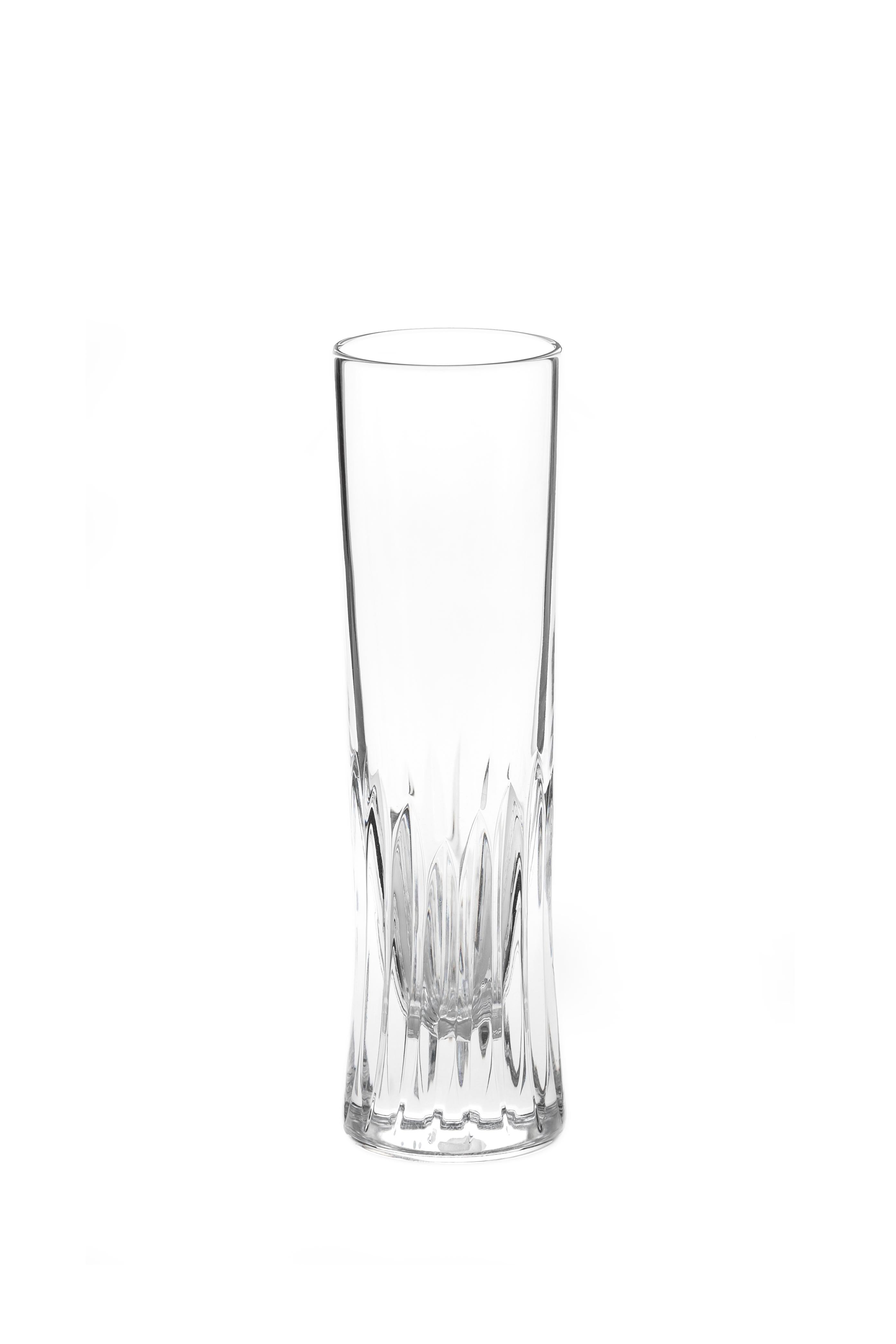 Cut Glass Martino Gamper Handmade Irish Crystal Champagne Glass 'Cuttings' Series x 2 For Sale