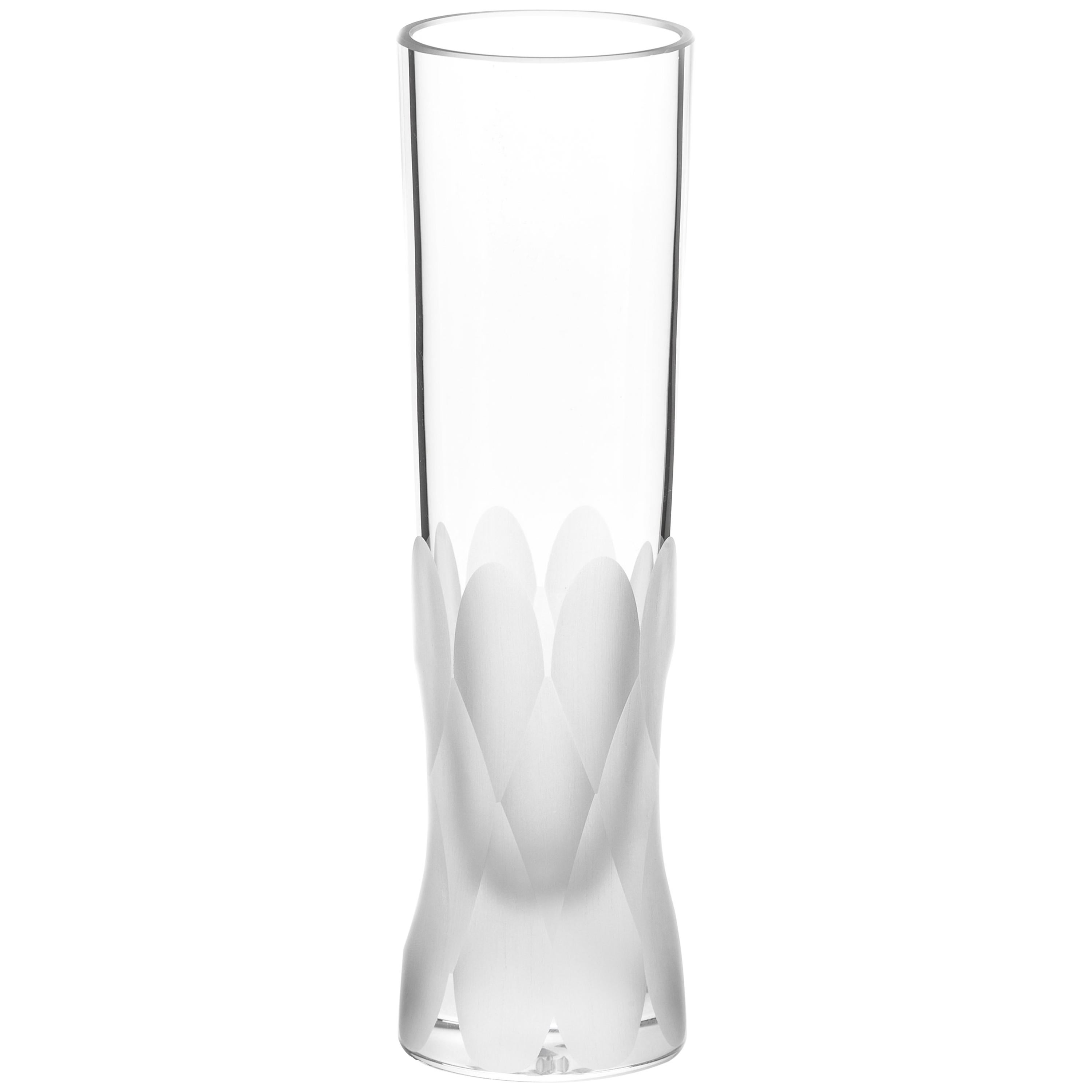 Martino Gamper Handmade Irish Crystal Champagne Glass 'Cuttings' Series x 2 For Sale