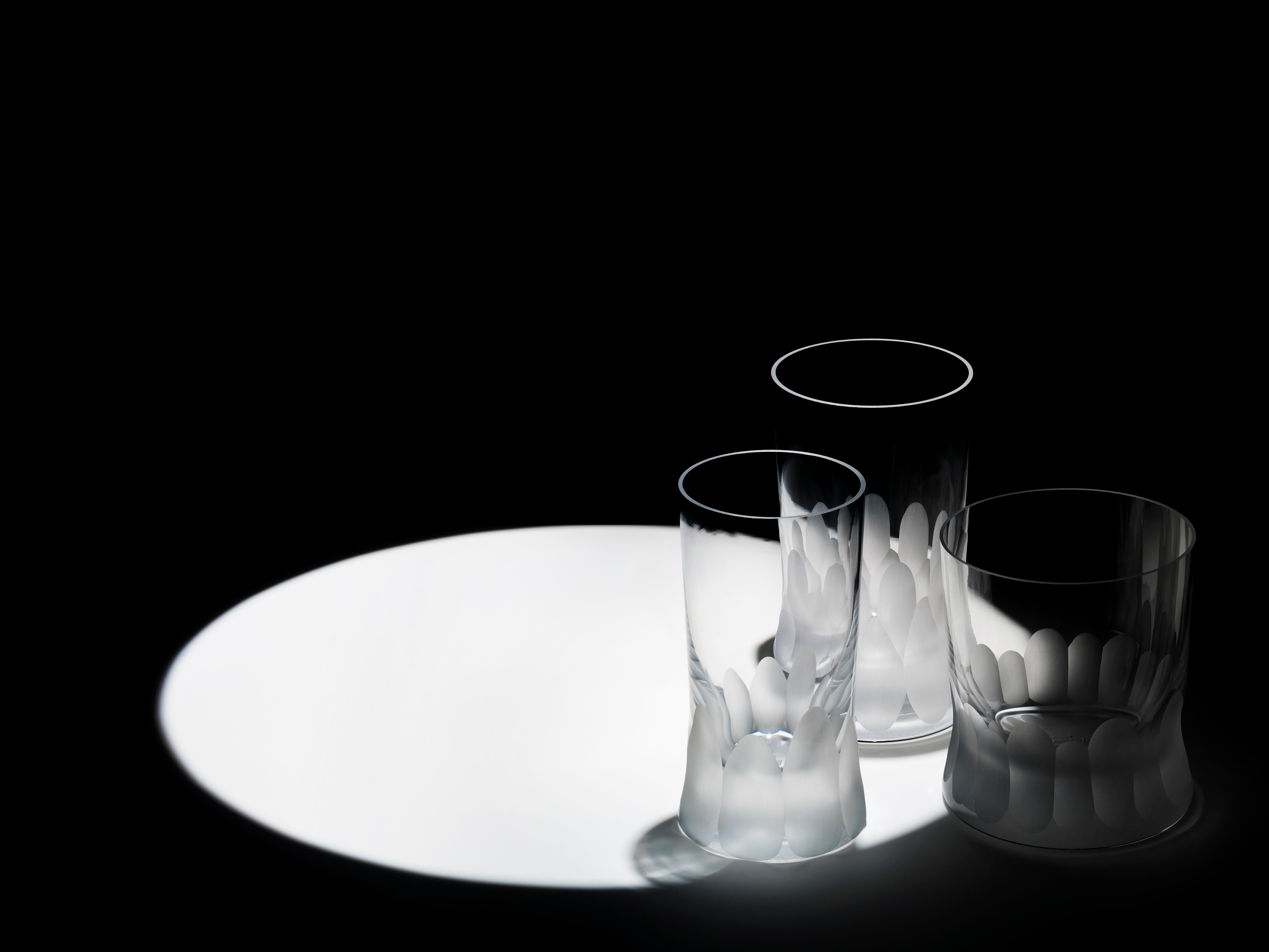 Martino Gamper Handmade Irish Crystal Large Tumbler Glass Cuttings Series CUT I For Sale 2