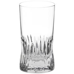 Martino Gamper Handmade Irish Crystal Large Tumbler Glass Cuttings Series Cut IV