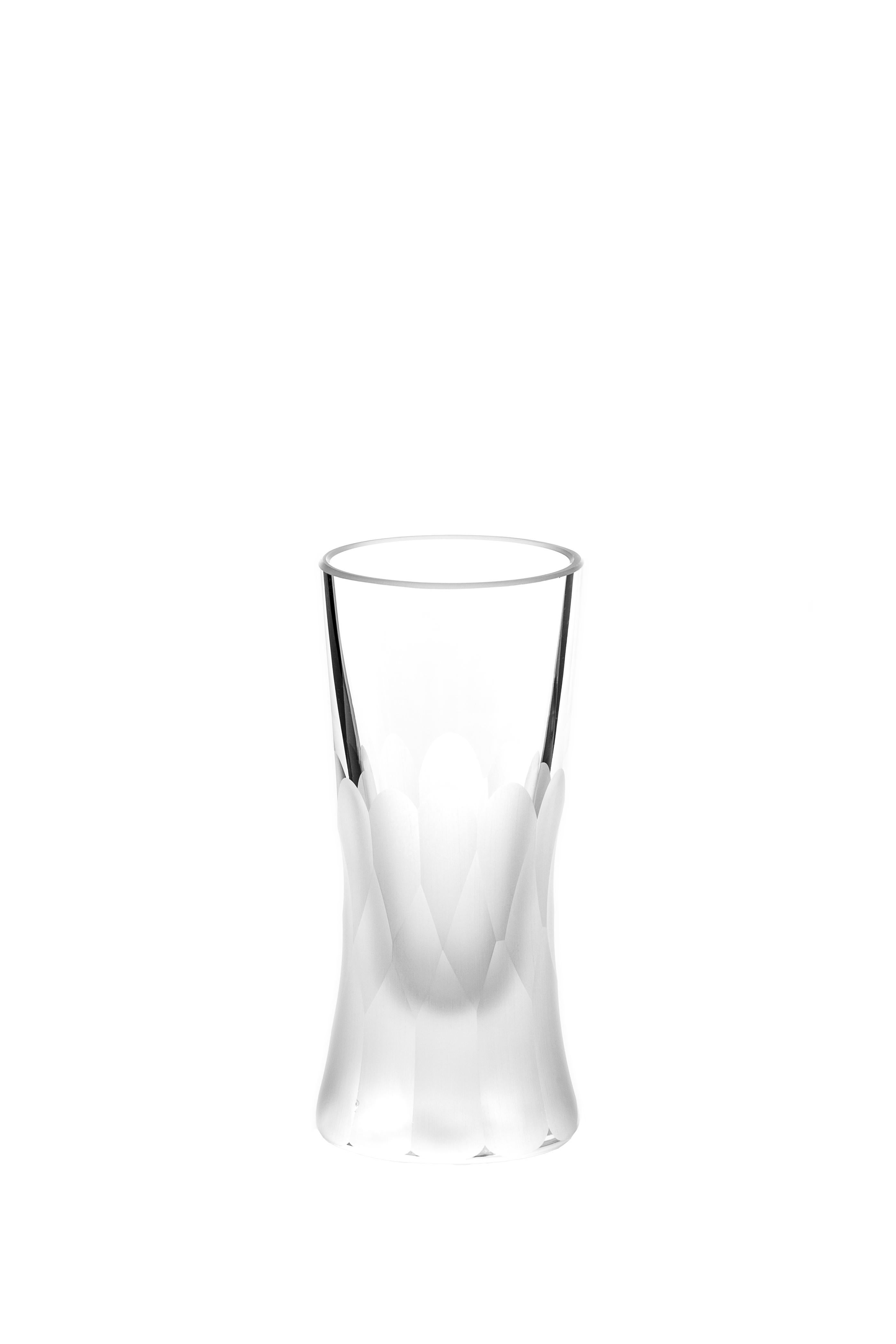 Martino Gamper Handmade Irish Crystal Shot Glass 'Cuttings' Series Set of 4 In New Condition For Sale In Ballyduff, IE