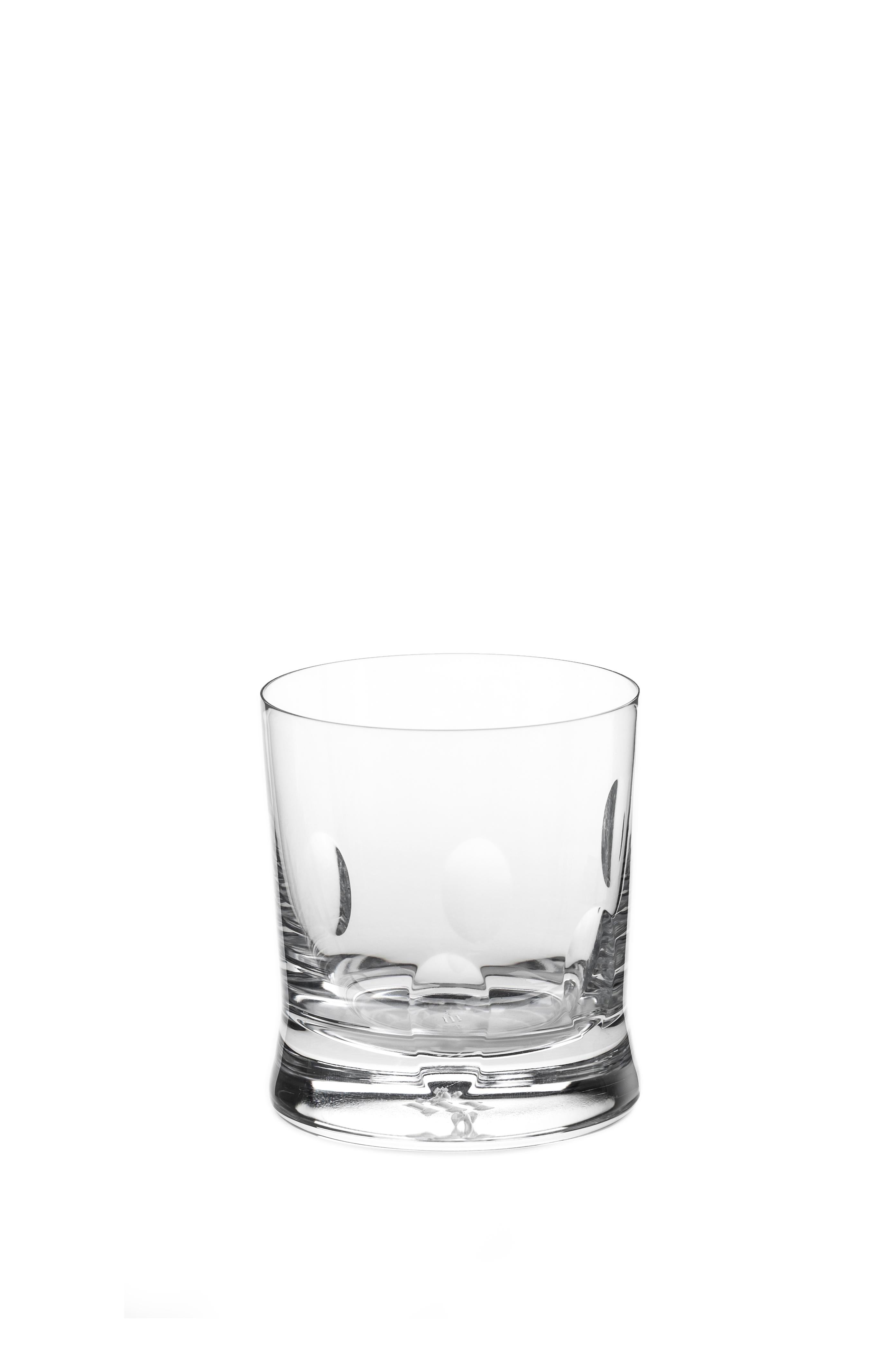 Cut Glass Martino Gamper Handmade Irish Crystal Whiskey Tumbler Cuttings Series CUT II For Sale