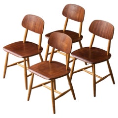 Martinsson & Axelsson Set of 4 Dining Chairs for Nässjö Stolfabrik, Sweden, 60s