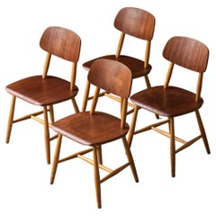 Martinsson & Axelsson Ensemble de 4 chaises de salle à manger pour Nässjö Stolfabrik, Suède, années 60