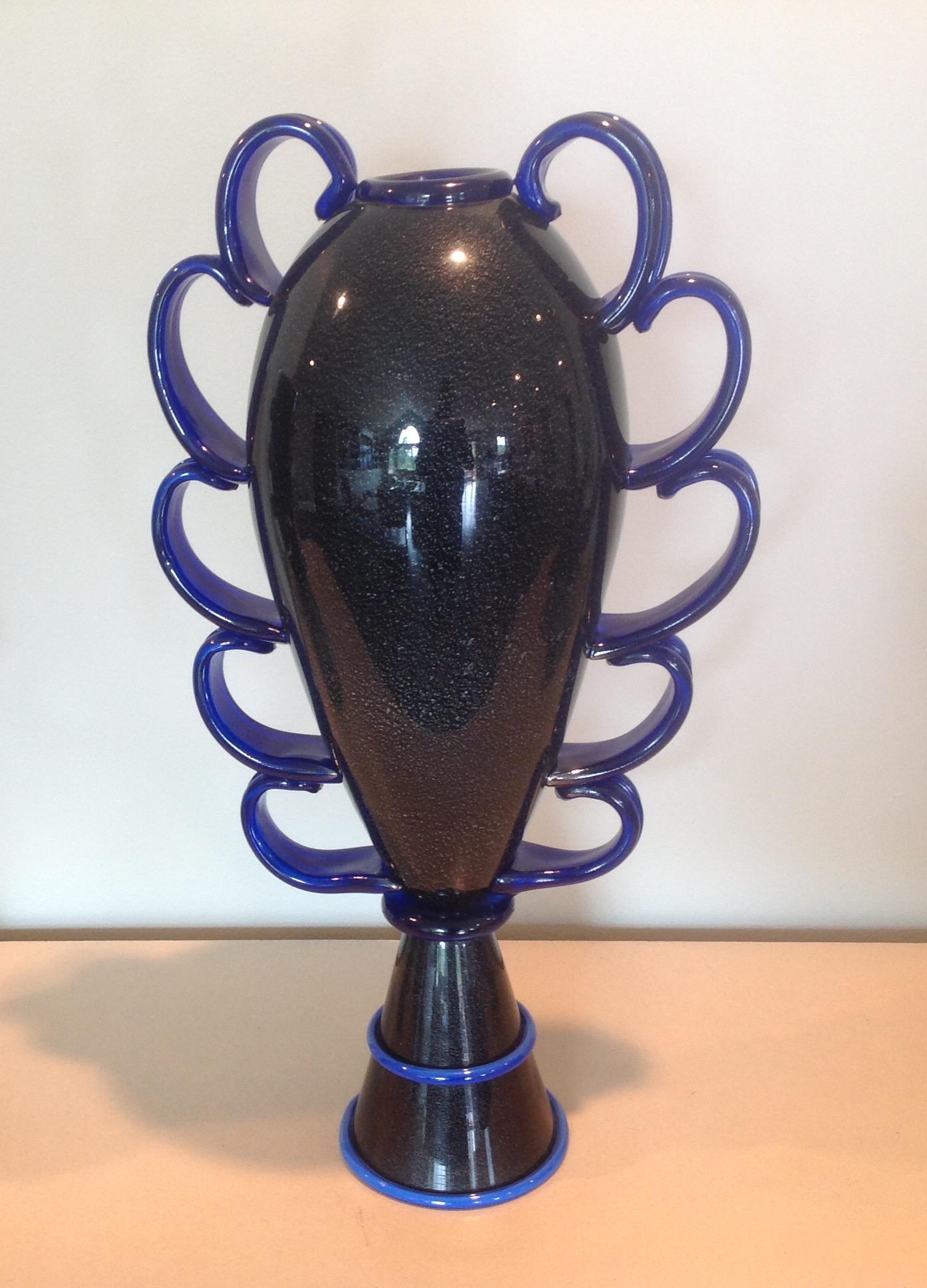 Martinuzzi Style Monumental Studio Glass Vase by Dimitri Michaelides ...