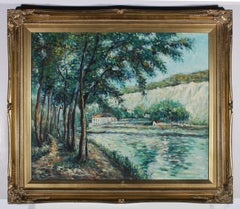 Martison - Framed Contemporary Oil, Along the River Bank