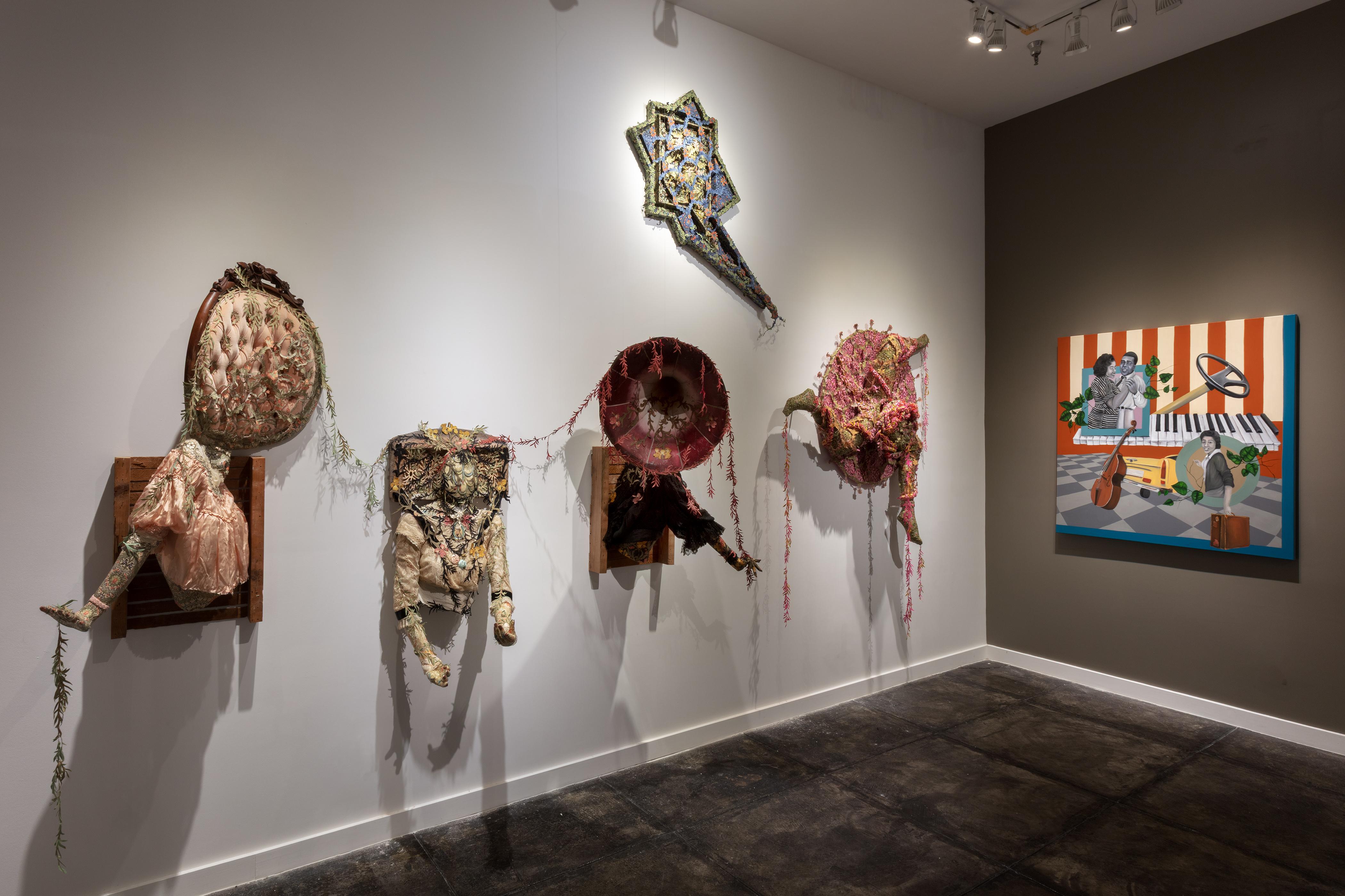 The Great Migration - Brown Figurative Painting by Martryce Roach