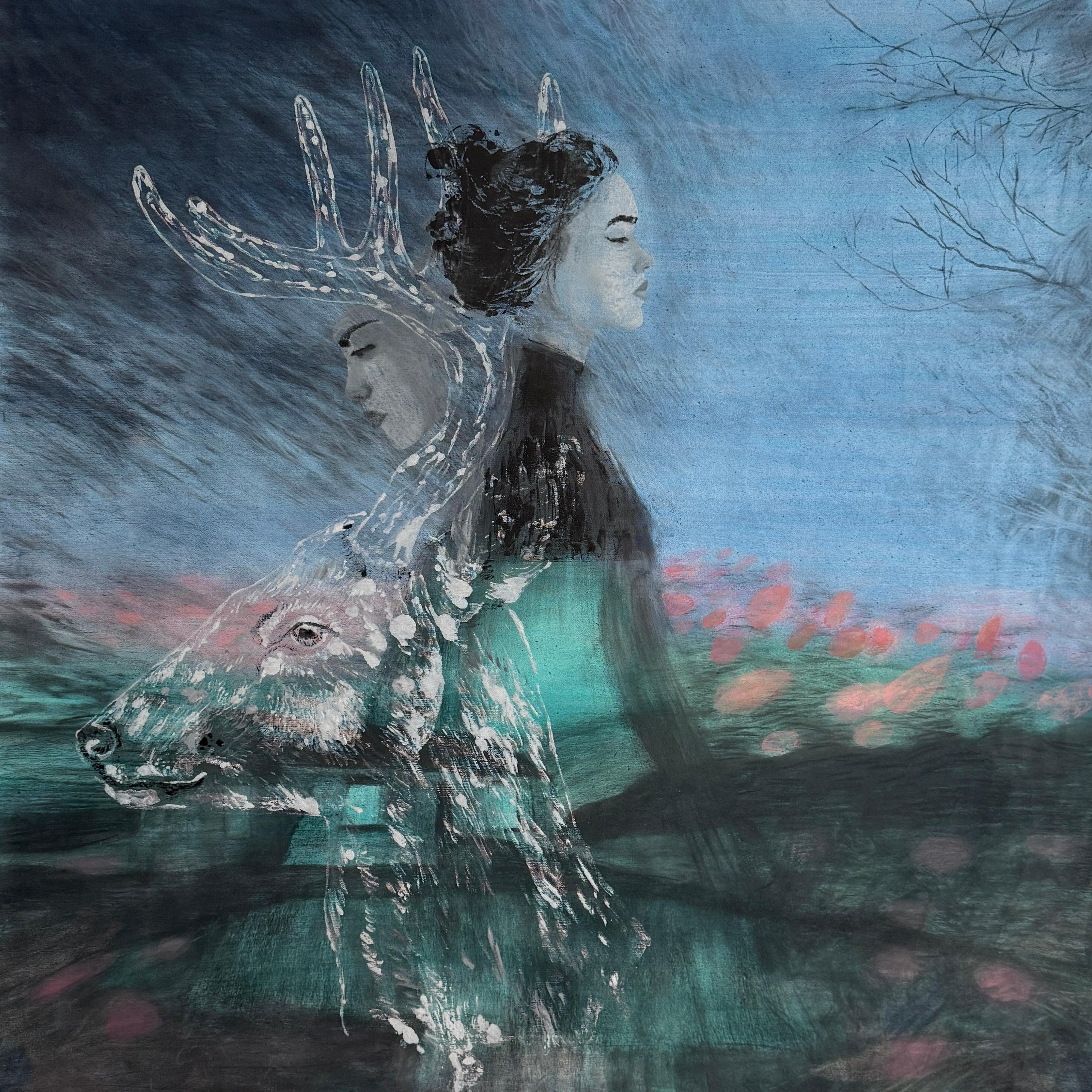 MARTSI ( Nataliia Martsilenko) Figurative Painting – Der Geschmack von Wildhonig