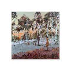 Autumn in Mostowka: Original Oil Painting by Contemporary Polish Woman Artist