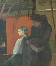 In pensieri  - XXI secolo, Pittura figurativa ad olio, Paesaggio Figure femminili