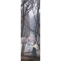 Morning in Shades of Grey: Original Oil Painting by Contemporary Polish Artist
