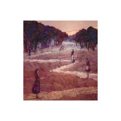 The Road Towards the West: Original Oil Painting by Contemporary Polish Artist