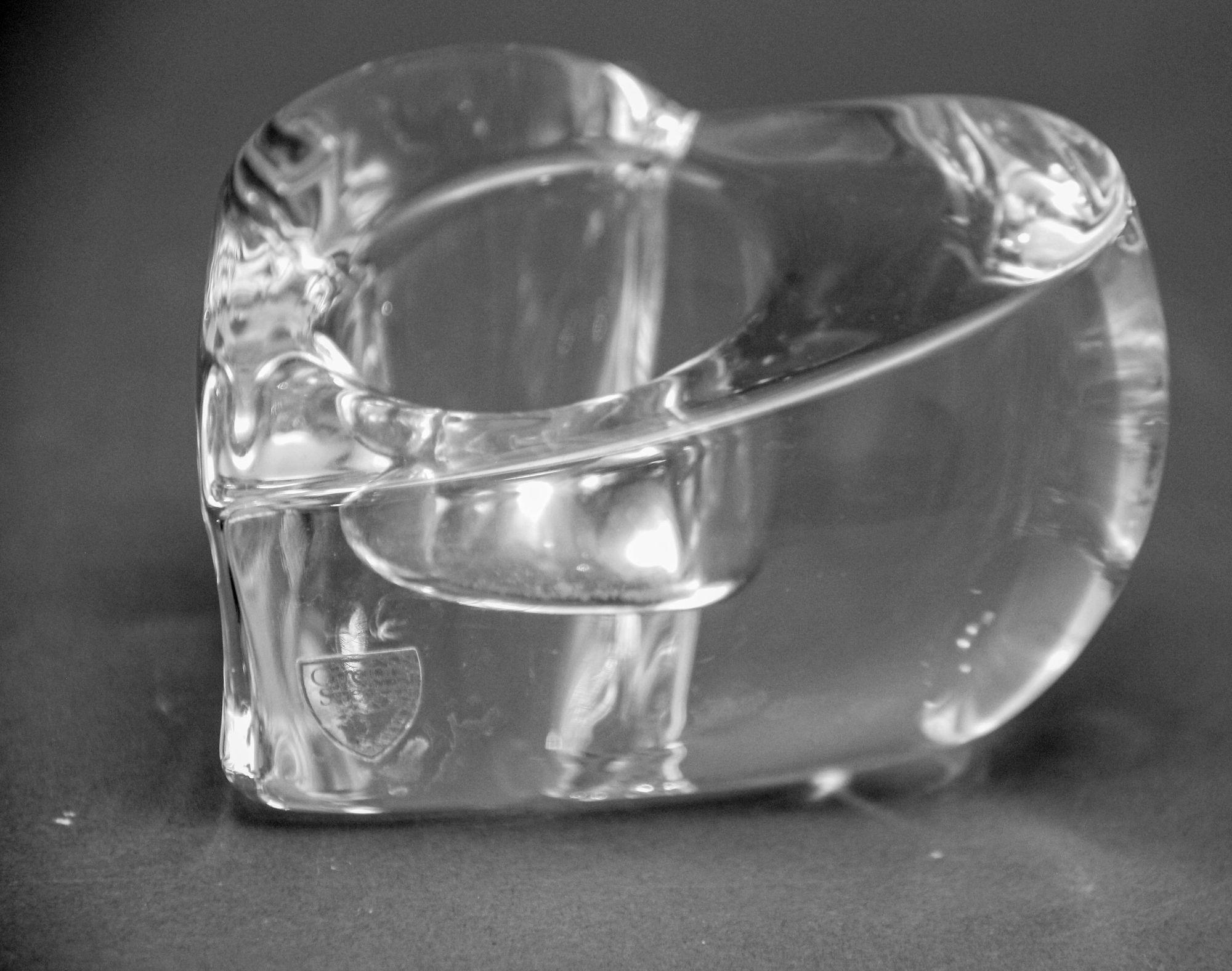 Scandinavian Modern Martti Rytkönenfor Orrefors Valentino Heart Shape Votive Paperweight For Sale