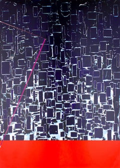 Metamorfosis #22 / Paisaje nocturno, Pintura original abstracta, 2019