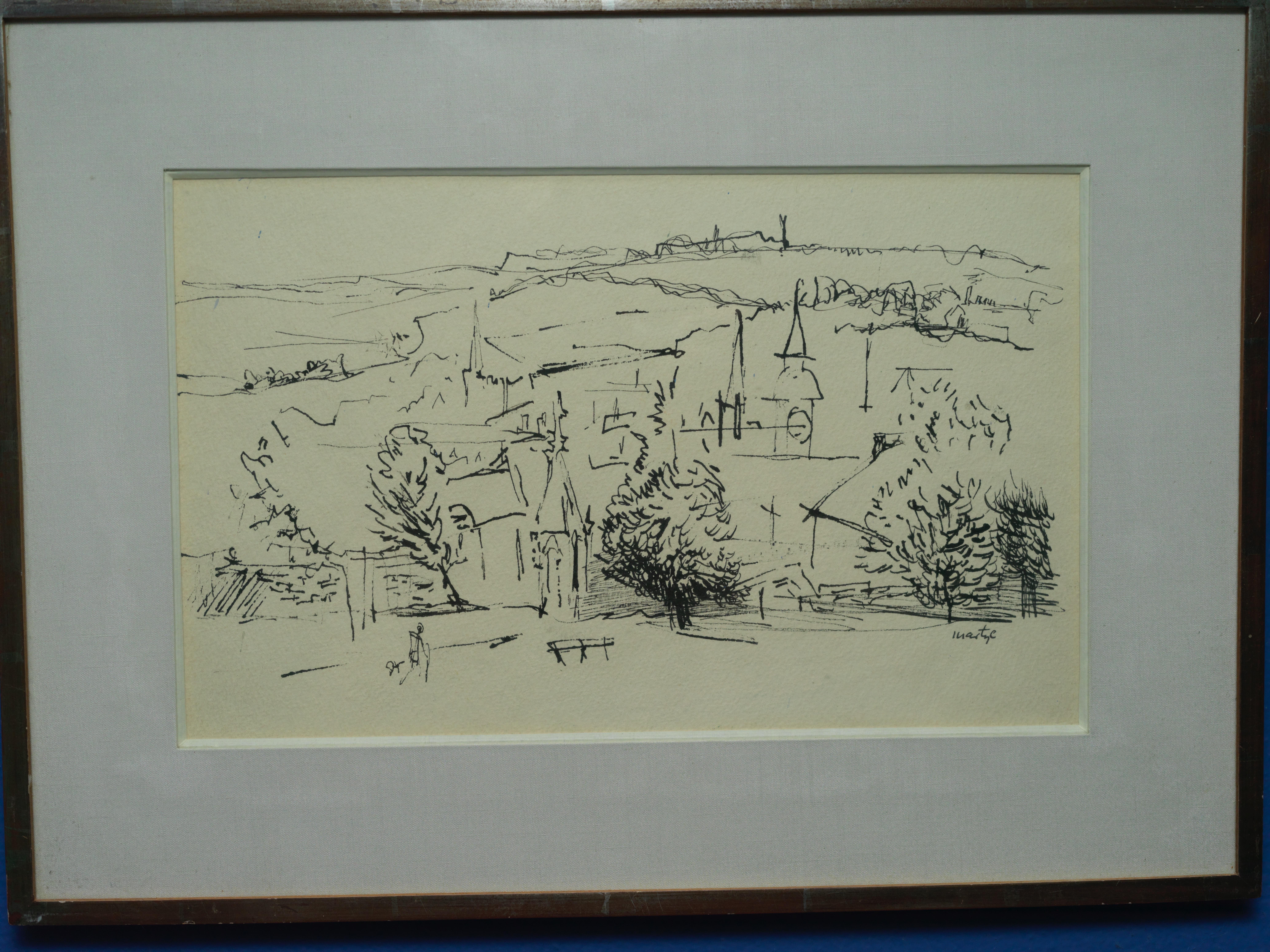 Mid-20th Century Martyl Suzanne Schweig Langsdorf, 1917-2013, “View Near Winchester, England”  For Sale