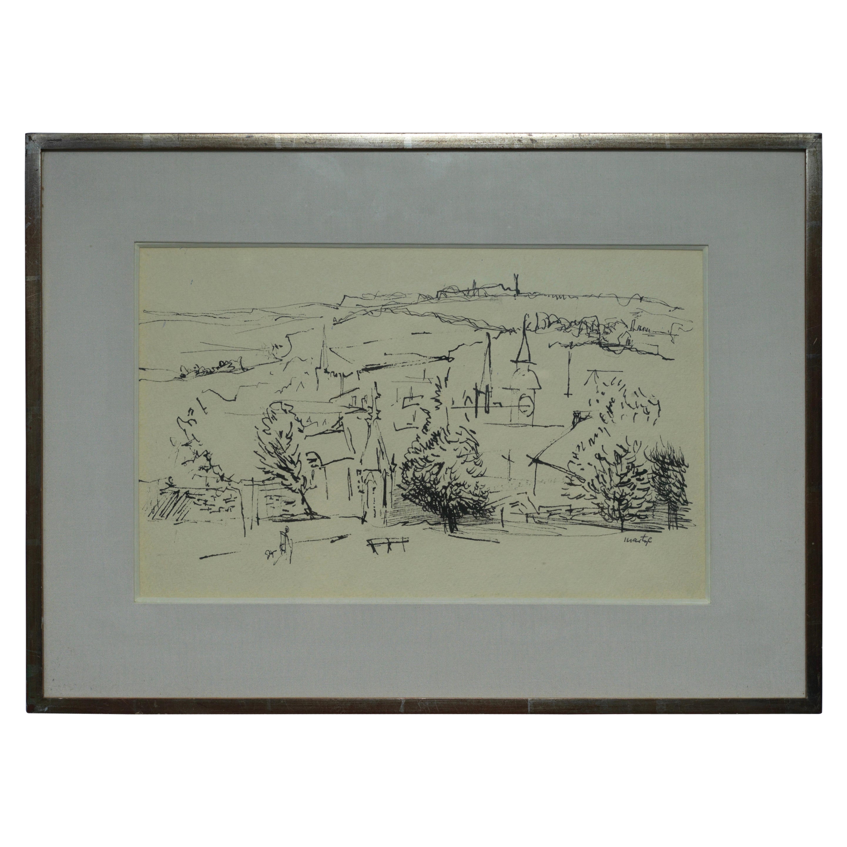 Martyl Suzanne Schweig Langsdorf, 1917-2013, “View Near Winchester, England” For Sale