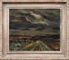 Important  Regionalist WPA Modern Framed And Signed Landscape Oil Painting