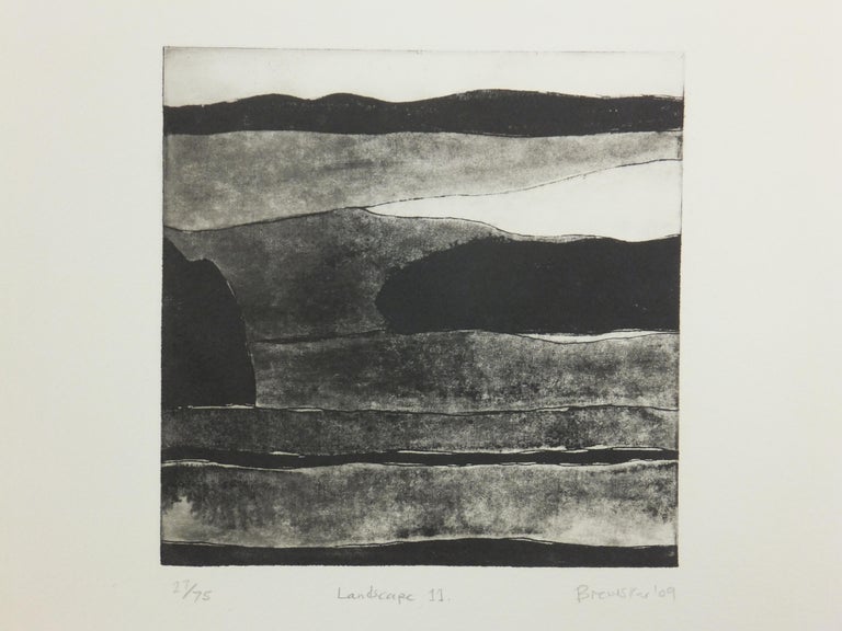 Martyn Brewster Landscape Print - Landscape Series No.11, Woods & Fields