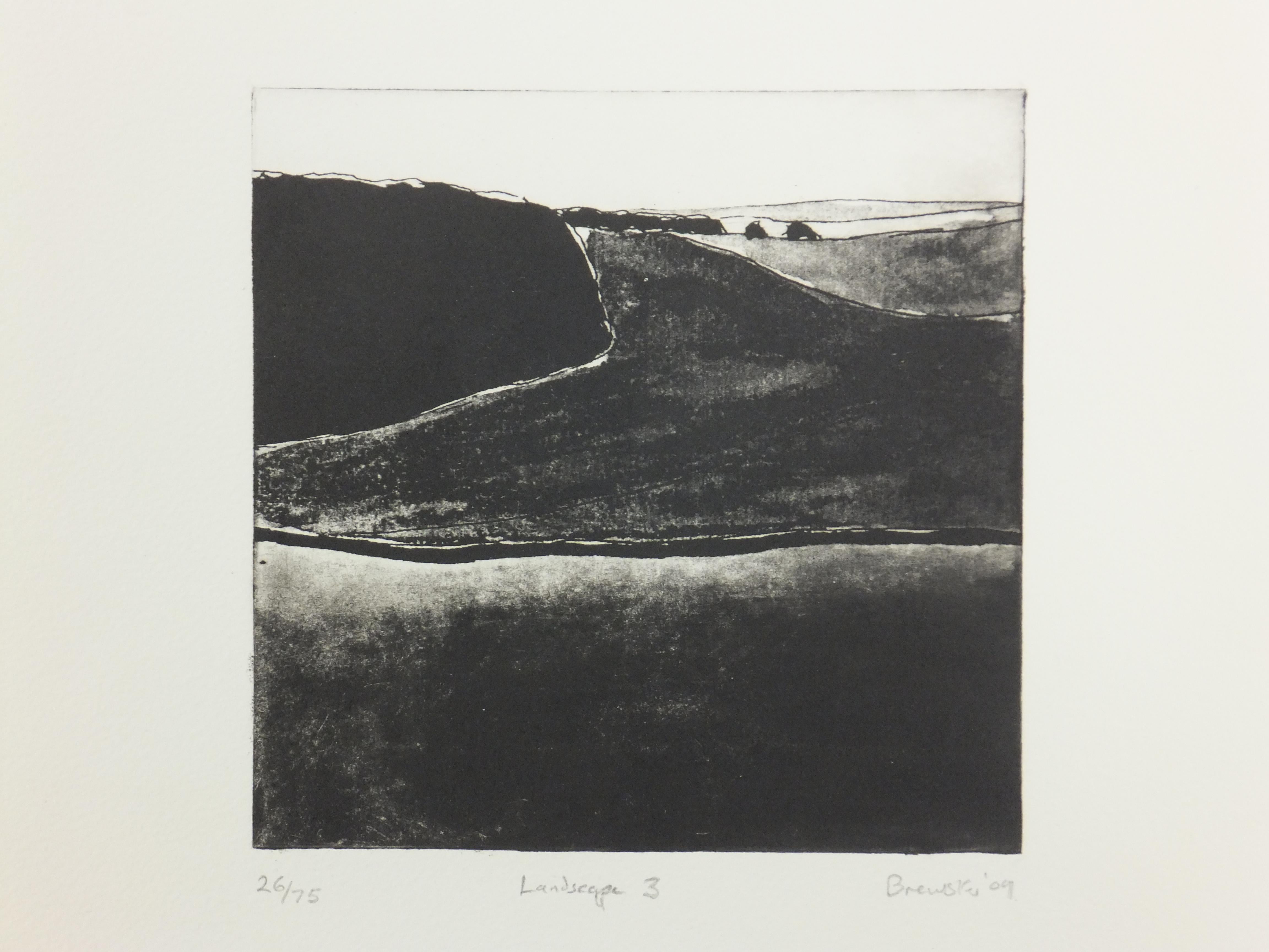 Martyn Brewster Landscape Print - Landscape Series No.3 Treeline